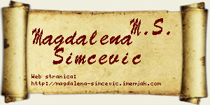 Magdalena Simčević vizit kartica